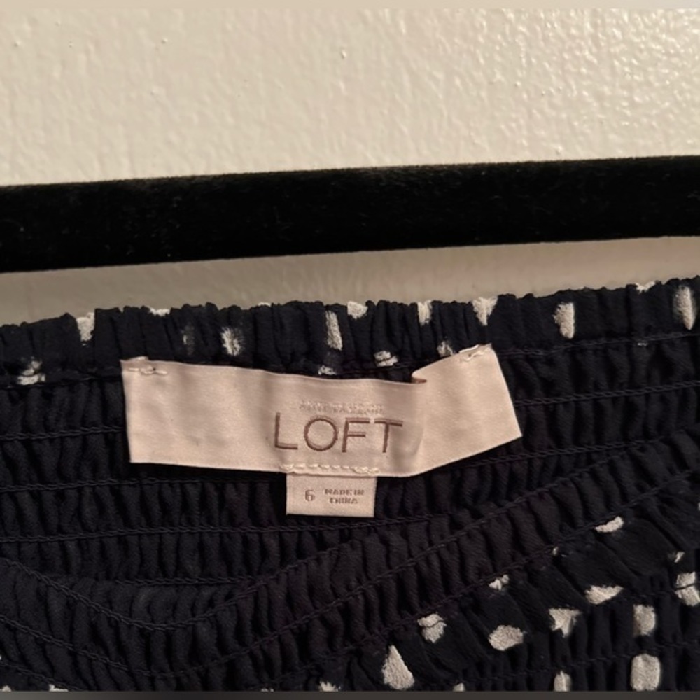 Loft elastic waist polka dot mini skirt - size 6 - Picture 4 of 6